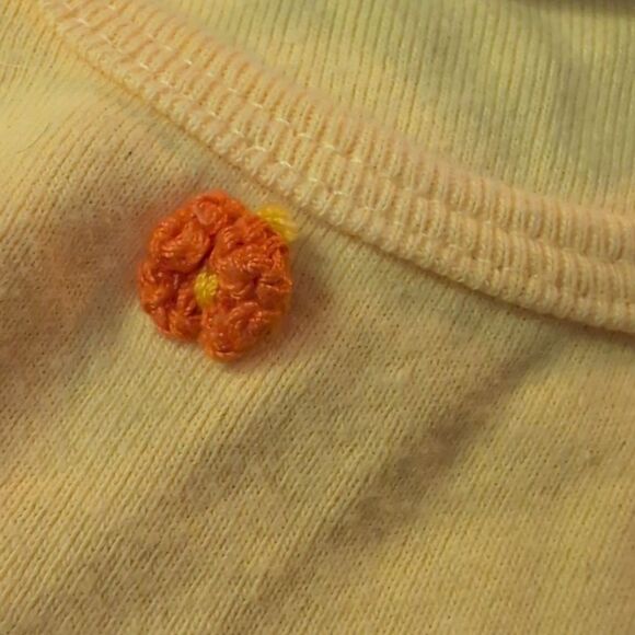 Y2k 90s Circo Yellow Orange Plaid Seersucker Daisy Flower Sundress Infant Girl - Picture 3 of 6